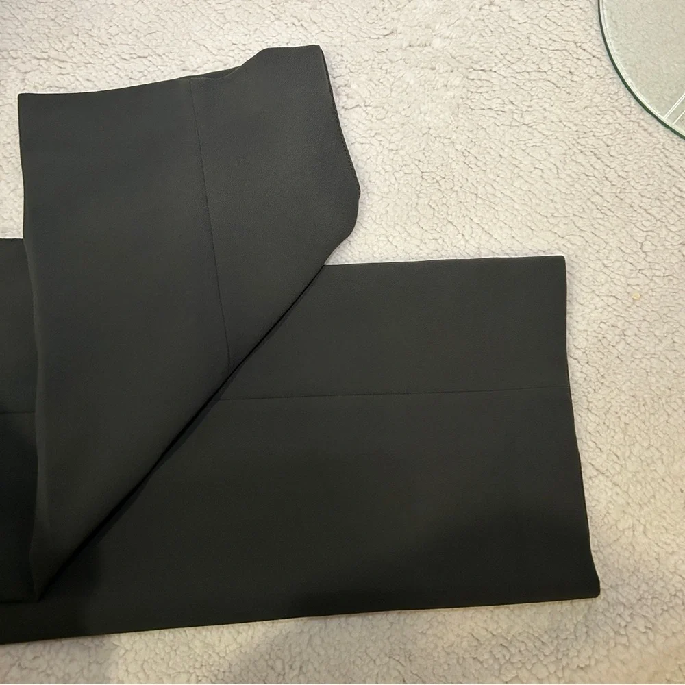 Zara Dark Green High-Waisted Wide-Leg Pants